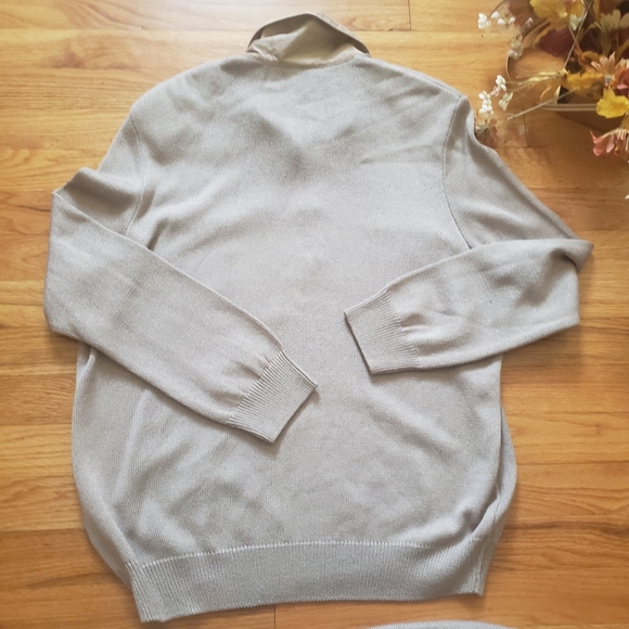 Phillipe Marques sz 12 sweater skirt set USA Made tan embellished sweater - Picture 10 of 12